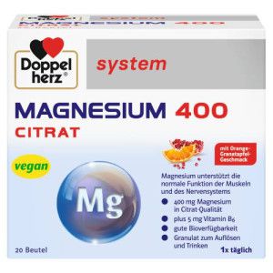 DOPPELHERZ Magnesium 400 Citrat system Granulat