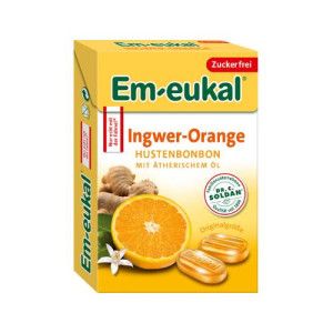 EM-EUKAL Bonbons Ingwer Orange zuckerfrei Box